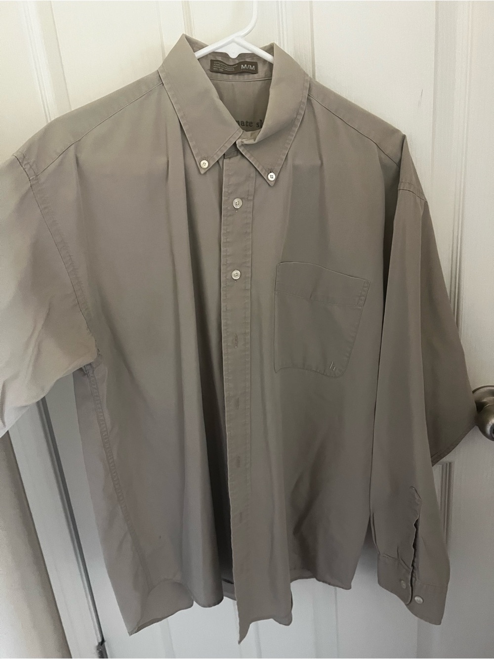 Haggar Men's Button-Down Shirt - Taupe